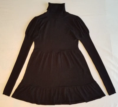 Vestido informal para mujer Wet Seal negro manga larga calce y cuello alto Lare talla PM Foto 1 de 4