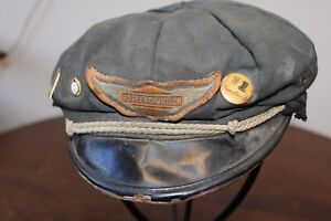 Vintage 40’s 50s Harley Davidson Motorcycle cap hat Size 6.5 Small