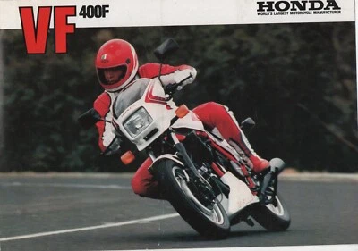 HONDA VF 400F MOTORCYCLE Sales Specification Leaflet 1982 - Image 1 of 2