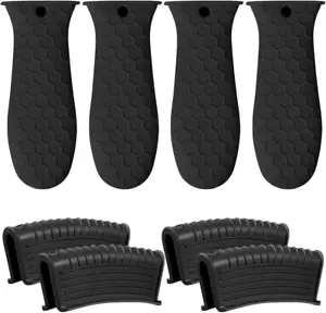 8 Pack Cast Iron Handle Cover, Silicone Hot Handle Holder, Assist Handle Holder, - Picture 1 of 7