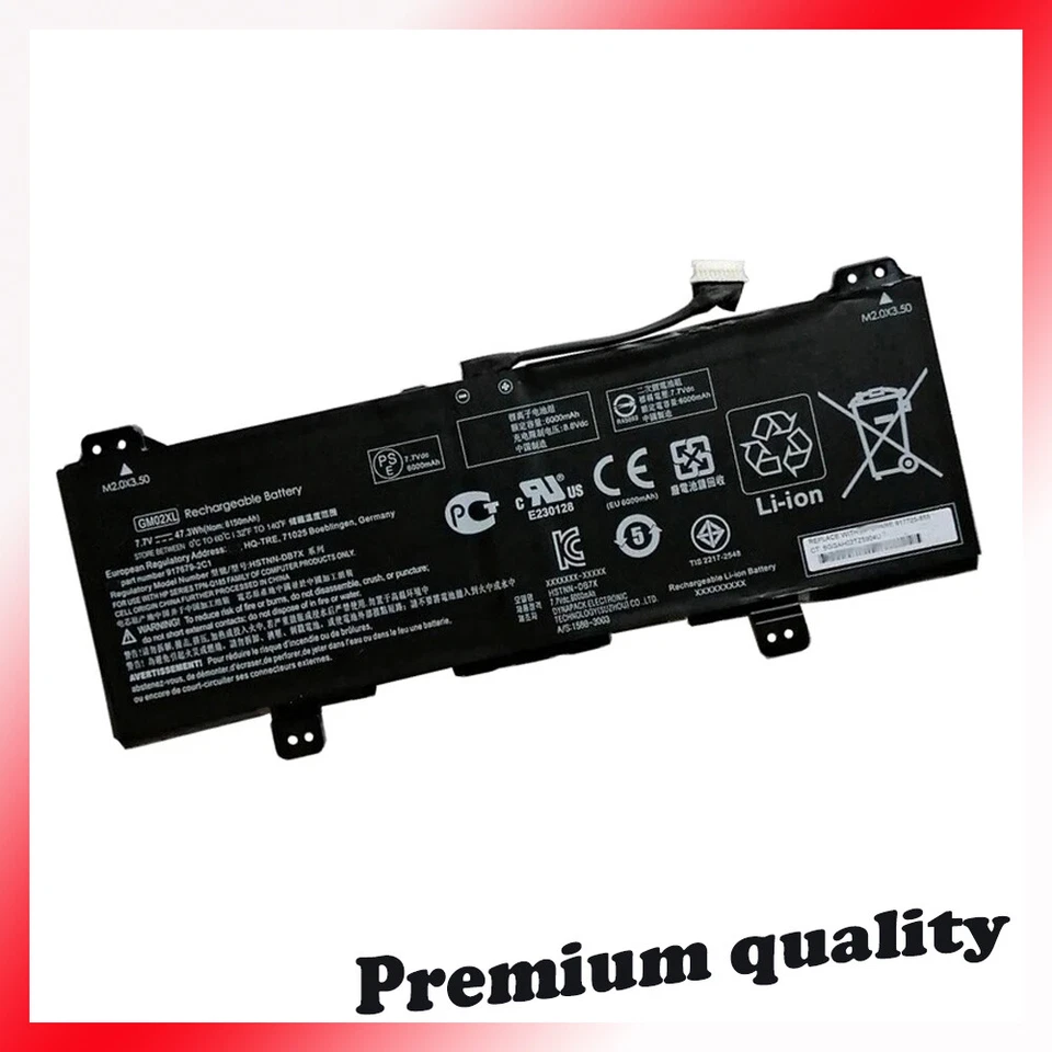 Bateria 917725-855 GM02XL para HP 7.7V 47.3WH 14 G5 Series 14-CA 14-CA000NA - Imagem 1 de 1