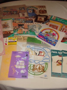 Vtg. Noah's Ark Crafts Stencils, Transfers, Sew Ons, appliques, etc. HUGE lot - Bild 1 von 16