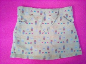 Angel Fish Shorts Skirt Sz L 6 Green With Tropical Pattern - Picture 1 of 2