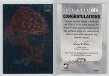 2006-07 ITG Between the Pipes Mask IV Vault Silver /5 Curtis Joseph #M-26