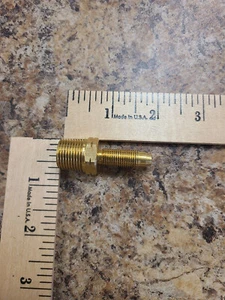 Schraubschlauchverschraubung für Luft/Wasser Messing Adapter für 1/4" Schlauch ID 3/8 BSPT Außengewinde - Bild 1 von 4