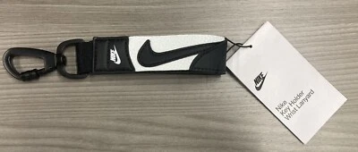 NUEVO CON ETIQUETAS 100% AUTÉNTICO NIKE AIR LLAVERO MUÑECA LANDYARD BLANCO Y NEGRO Foto 1 de 4