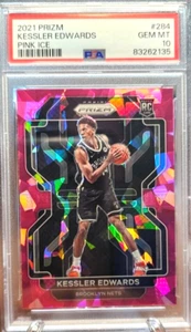Kessler Edwards Brooklyn Nets 2021 Panini Prizm Pink Ice RC #284 PSA gema como nueva 10 - Imagen 1 de 3