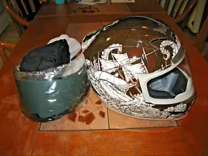 ICON AIRMADA KRAKEN HELMET-SIZE LARGE W/EXTRA FACE SHIELD-NEW IN BAG! - Picture 1 of 17