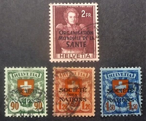 SWITZERLAND #5O 18-21 USED (SOCIETY OF NATIONS) CAT.$37 CAN.SHIP $1.99 COMB. SH - Picture 1 of 2