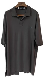 Polo Ralph Lauren Gray Short Sleeve Polo Blue Pony Size 4XLT Tall - Picture 1 of 10