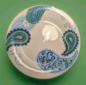 Set of 6 Royal Norfolk Paisley Blue Salad Plates 8" - Picture 1 of 10