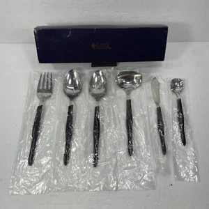 NOS Cutco CUE1 #1570 Servier Set 6 Edelstahl Gabel Löffel USA | SELTEN NEU! - Bild 1 von 9
