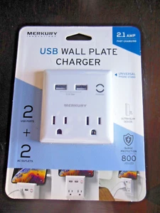 SURGE PROTECTOR * USB * 2.1 Amps Fast Charge, Plugs into Outlet * Free Shipping - Picture 1 of 7