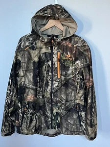Mossy Oak Men’s Jacket Hoodie Size M Scent Factor Camouflage Hunting Full Zip - Picture 1 of 17