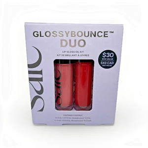 Neu im Karton Saie Glossy Bounce Duo Lipgloss-Öl-Kit - KISS & CRUSH - Produktbündel in voller Größe - Bild 1 von 3