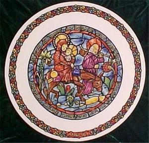 D'Arceau Limoges La Fuite En Egypte Porcelain Collectors Plate 1 BK 749 MIB - Picture 1 of 4