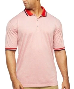 PGA Tour Mens DriFlux Performance Golf Polo Shirt S/S Red, Wicking Large Tall LT - Picture 1 of 3