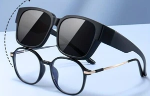 ✅ Pull on sunglasses glasses wearers pull on sunglasses over glasses B DHL - Picture 1 of 9