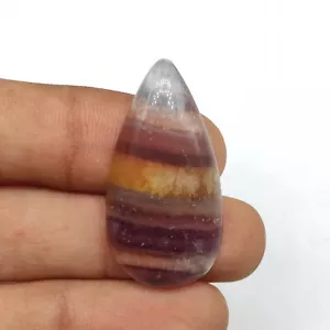 Rainbow fluorite flatback cabochon translucent fluorite loose gemstone M5911 AU - Picture 1 of 5