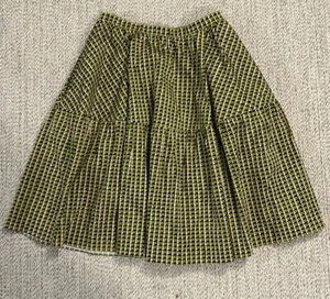 Carven Green and Pink Geometric Printed Drop Waist Skirt Size 40 NWOT - Picture 1 of 9