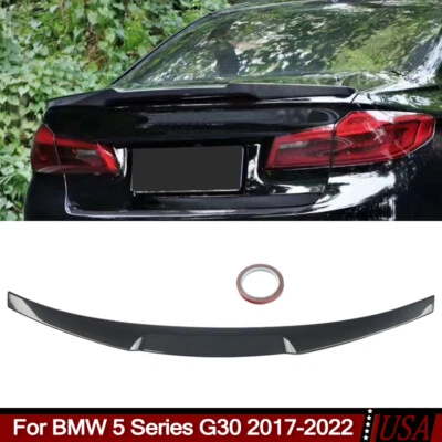 Крыло спойлера багажника для BMW G30 520i 530i 530e 540i F90 M5 2017-2023 карбоновый стиль - Изображение 1 из 4