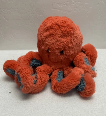 Muñeca de peluche suave coral y azul The Manhattan Toy Company OCTOPUS 11" Foto 1 de 4