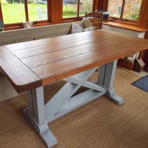 Farmhouse Refectory Dining Table with/without Benches DELIVERY DURING JANUARY - Picture 1 of 9