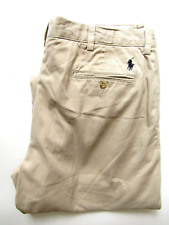 Polo by Ralph Lauren men's Preston pant straight W36 L34 beige cotton LEVE221