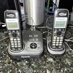 Panasonic KX-TG9331T Cordless Base With Call ID, Answering, And 2 Handsets - Zdjęcie 1 z 4