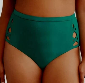 Bikini de natación 4X (28W-30W) Terra & Sky Cabo azul parte inferior cintura alta control abdominal - Imagen 1 de 6