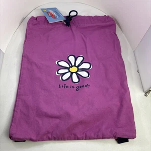 Mochila Life is Good Canvas Cinch Sack Frambuesa Margarita - Imagen 1 de 4