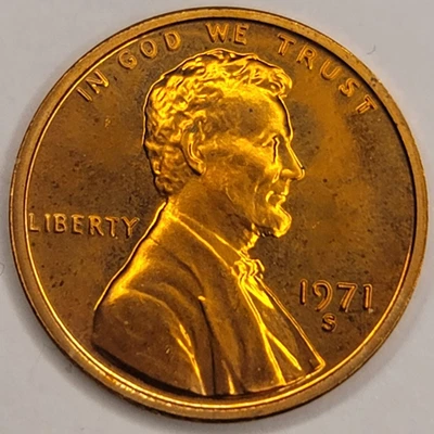 1971 S PROOF CAMEO LINCOLN MEMORIAL CENT - Image 1 of 4
