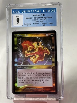 Foil CGC 9 - AETHER RIFT - Invasion Graded MTG Magic the Gathering Card - Image 1 of 2