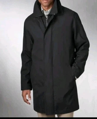 Lauren Ralph Lauren Mens Edgar 2 in 1 Rain/Trench Coat  40L Black Retail $350 - Image 1 of 4