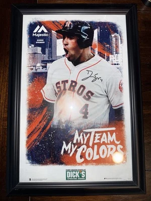 George Springer Signed Baseball Poster My Team My Colors - Image 1 of 4