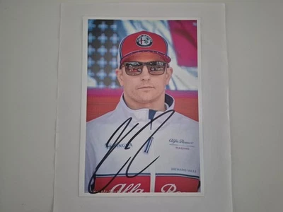 Cartolina F1 Kimi Raikkonen firmata a mano, Alfa Romeo F1 - Immagine 1 di 2