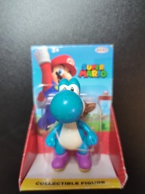  Figura Nintendo Super Mario Azul Claro Yoshi 2.5" JAKKS Pacific NES