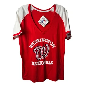 General Merchandise Womens Short Sleeve V-Neck Washington Nationals Shirt SizeXL - Picture 1 of 7