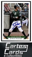 Zach Shank 2015 Grandstand Jackson Generals #NNO  TTM/IP Signed Autographed