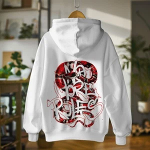 Mens No More Rules Graphic Hoodie Big & Tall Streetwear Pullover Hoodie Hip Hop - Picture 1 of 2