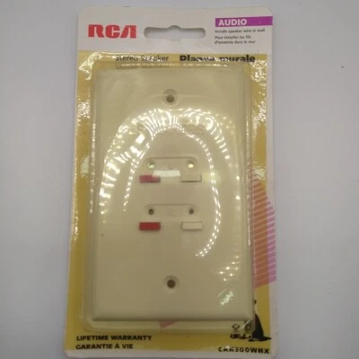RCA Speaker Wall Plate for In-Wall Speaker Installations  White  AH300WHR   - Image 1 of 4