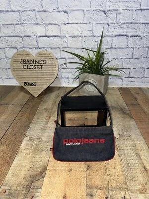 Vintage Ralph Lauren Polo Jeans Messenger Shoulder Bag Tote Denim - Image 1 of 4