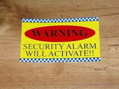 WARNING!! ALARM STICKER, DECAL, SECURITY, HOME PROTECTION, HIGH VOLTAGE,FLAMABLE