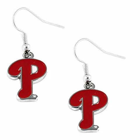 PHILADELPHIA PHILLIES EARRINGS MLB DANGLE W/TEAM LOGO CHARM Licensed NEW Cover