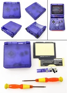 Transparent Blue Shell Housing Case For Nintendo Game Boy Advance SP GBA SP - Picture 1 of 7