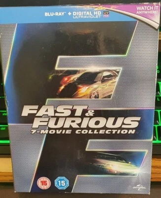 Fast And Furious Box Set Blu-ray 7 Movie  7 Disc Unwatched Condition Vin Diesel  - Image 1 of 4