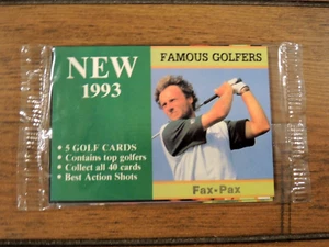 1993 U.K. FAX-PAX Famous Golfers Factory Sealed 5-Card Pack PGA Golf - Bild 1 von 1