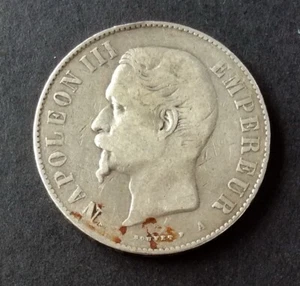 France - Napoléon III - Rare et Jolie monnaie  5 Francs 1856 A - tête nue (2) - Picture 1 of 2