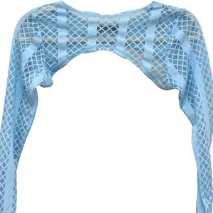 Encogerse de hombros de malla azul bebé Y2K talla pequeña - Imagen 1 de 4