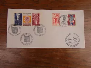 FDC ANDORRE ANDORRA / DE GAULLE 23/10/1972 Tryptique + Cachet expo NICE - Foto 1 di 1